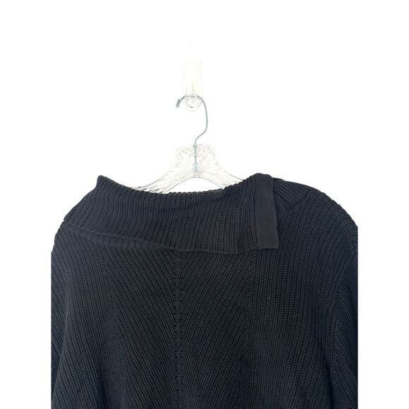 Talbots Woman Petites Plus Sweater Black Cable Knit Turtleneck Size 3X Petite - Picture 6 of 12